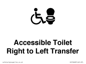 Accessible Toilet with Right to Left Transfer